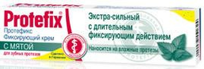 Протефикс крем фиксирующий д/зубных протезов экстра-сильный мята 40мл