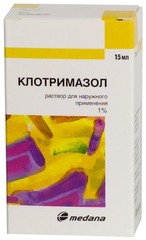 Клотримазол-Акрихин р-р наруж. 1% 15мл №1