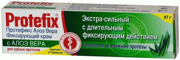 Протефикс крем фиксирующий д/зубных протезов экстра-сильный алоэ вера 40мл