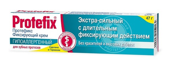 Протефикс крем фиксирующий д/зубных протезов экстра-сильный гипоаллерген 40мл